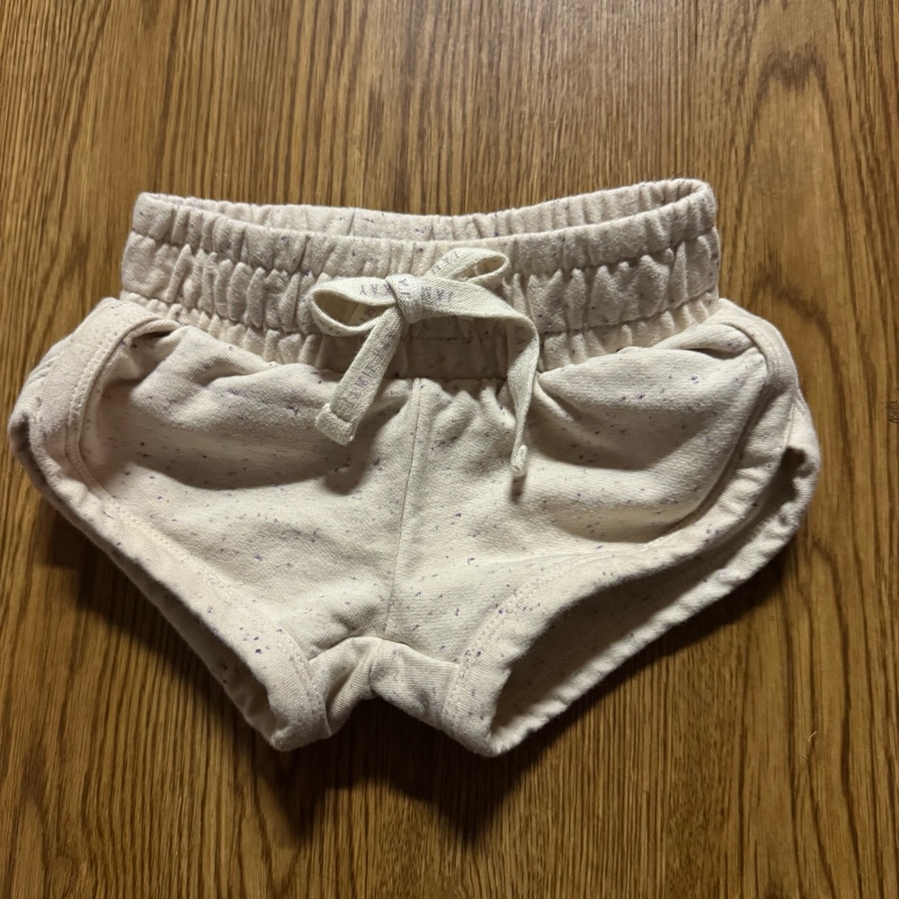 Jamie Kay Cream Speckled Baby Shorts Size 6-12 Months